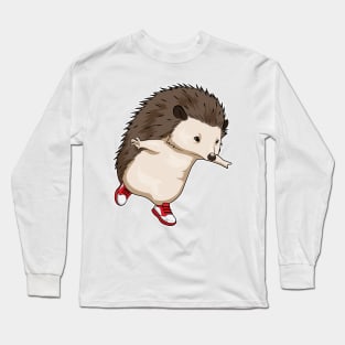 Hedgehog Runner Running Sports Long Sleeve T-Shirt